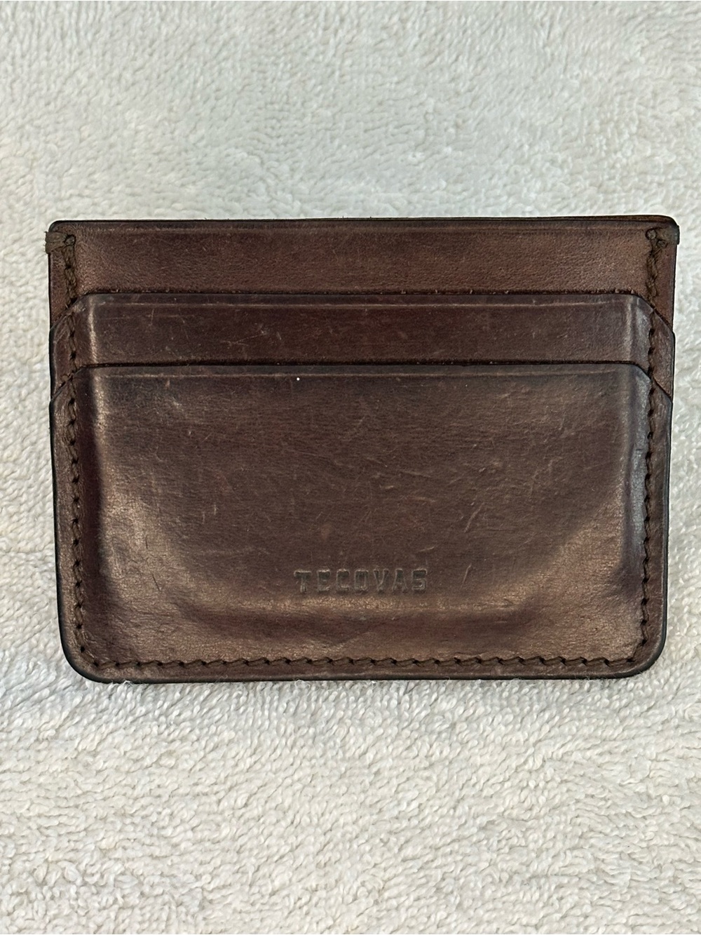 Tecovas Dark Brown Leather Card Wallet